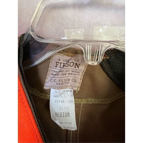 Vintage CC Filsons Hunting Vest Waxed Fabric - Picture 3 of 6